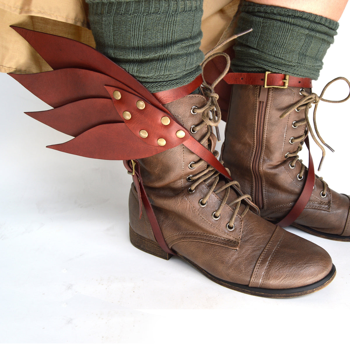 Custom Spat Designs Hermes Winged Leather Spats – Bleu Rose Designs