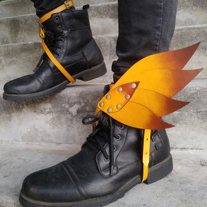 Sunburst Hermes Winged Leather Spats