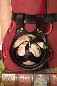 Teacup Holster with Desert Rose Cup and Saucer