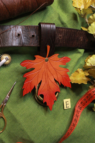 WONKY WARES - Wood Grain Skirt Hike with Autumn Maple Leaf (Single)