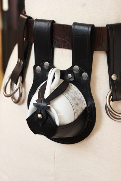 Black Teacup Holster with Skirt Hike Set