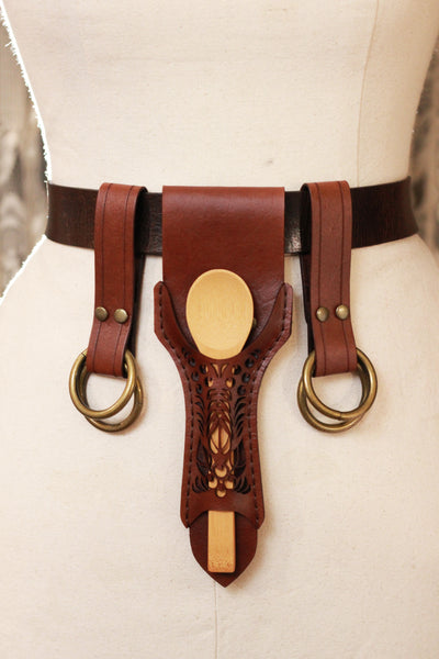 Brown Spork Holster and Skirt Hike Accessory Set