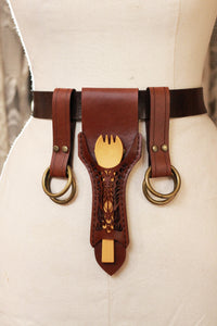 Brown Spork Holster and Skirt Hike Accessory Set