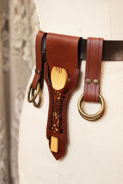 Brown Spork Holster and Skirt Hike Accessory Set