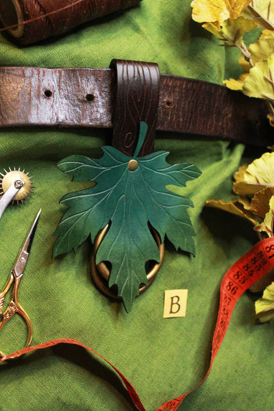 WONKY WARES - Wood Grain Skirt Hike with Green Maple Leaf (Single)