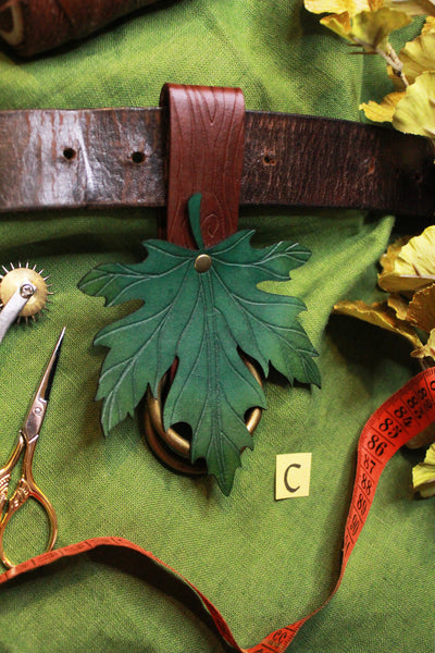 WONKY WARES - Wood Grain Skirt Hike with Green Maple Leaf (Single)