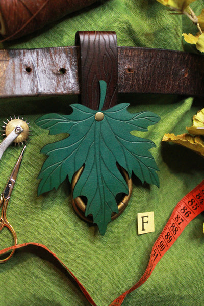 WONKY WARES - Wood Grain Skirt Hike with Green Maple Leaf (Single)