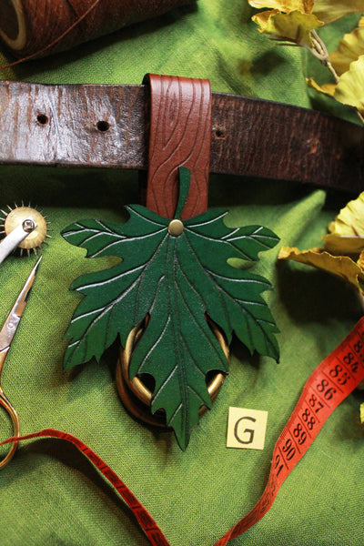 WONKY WARES - Wood Grain Skirt Hike with Green Maple Leaf (Single)