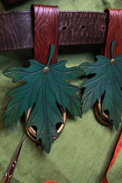 WONKY WARES - Wood Grain Skirt Hikes with Green Maple Leaf (Set)