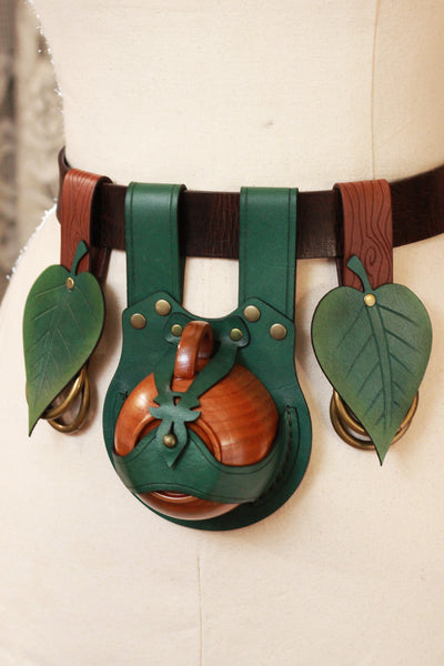 Green Teacup Holster and Leaf Skirt Hike Accessory Set