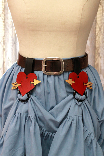 Sweetheart Skirt Hike Set w/ Black Straps (Set of Two)