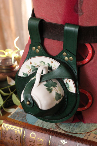 Teacup Holster with Climbing Ivy Cup and Saucer