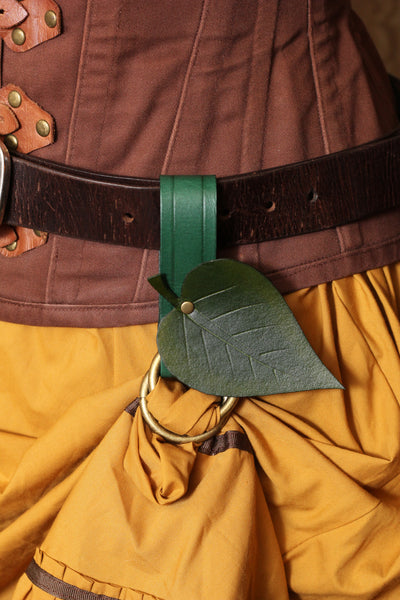 Green Leaf Leather Skirt Hikes (Set of Two)