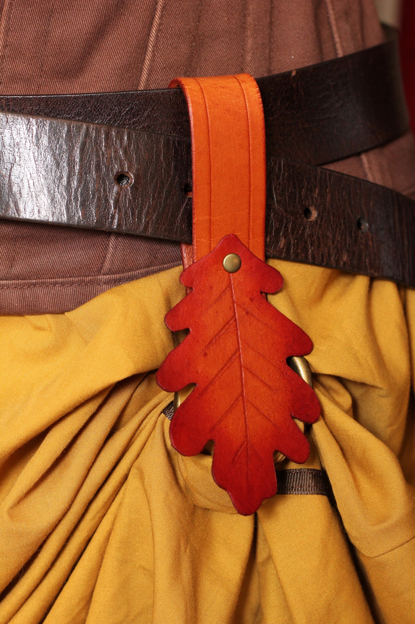 Autumn Oak Leaf Leather Skirt Hikes (Single)