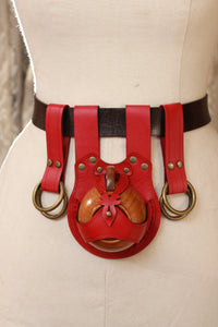 Red Mini Teacup Holster and Skirt Hike Accessory Set