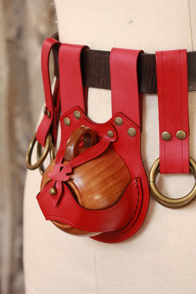 Red Mini Teacup Holster and Skirt Hike Accessory Set