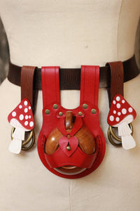 Red Teacup Holster with Wood Grain Mushroom Skirt Hike Set