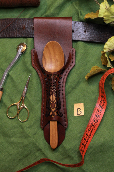WONKY WARES - Brown Leather Spoon Holster