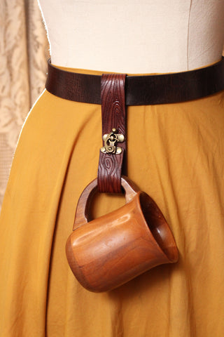 Brown Wood Grain Tankard Holder