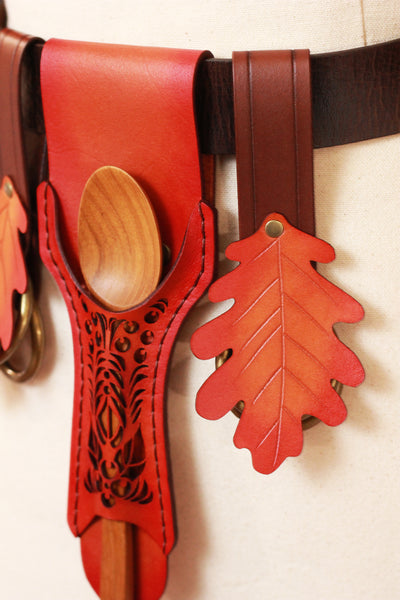 Tan Spoon Holster and Autumn Leaf Hike Accessory Set