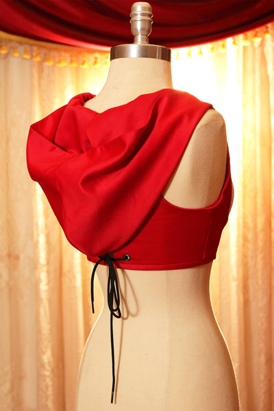 Red Riding Hood Underbust Harness in Red Satin